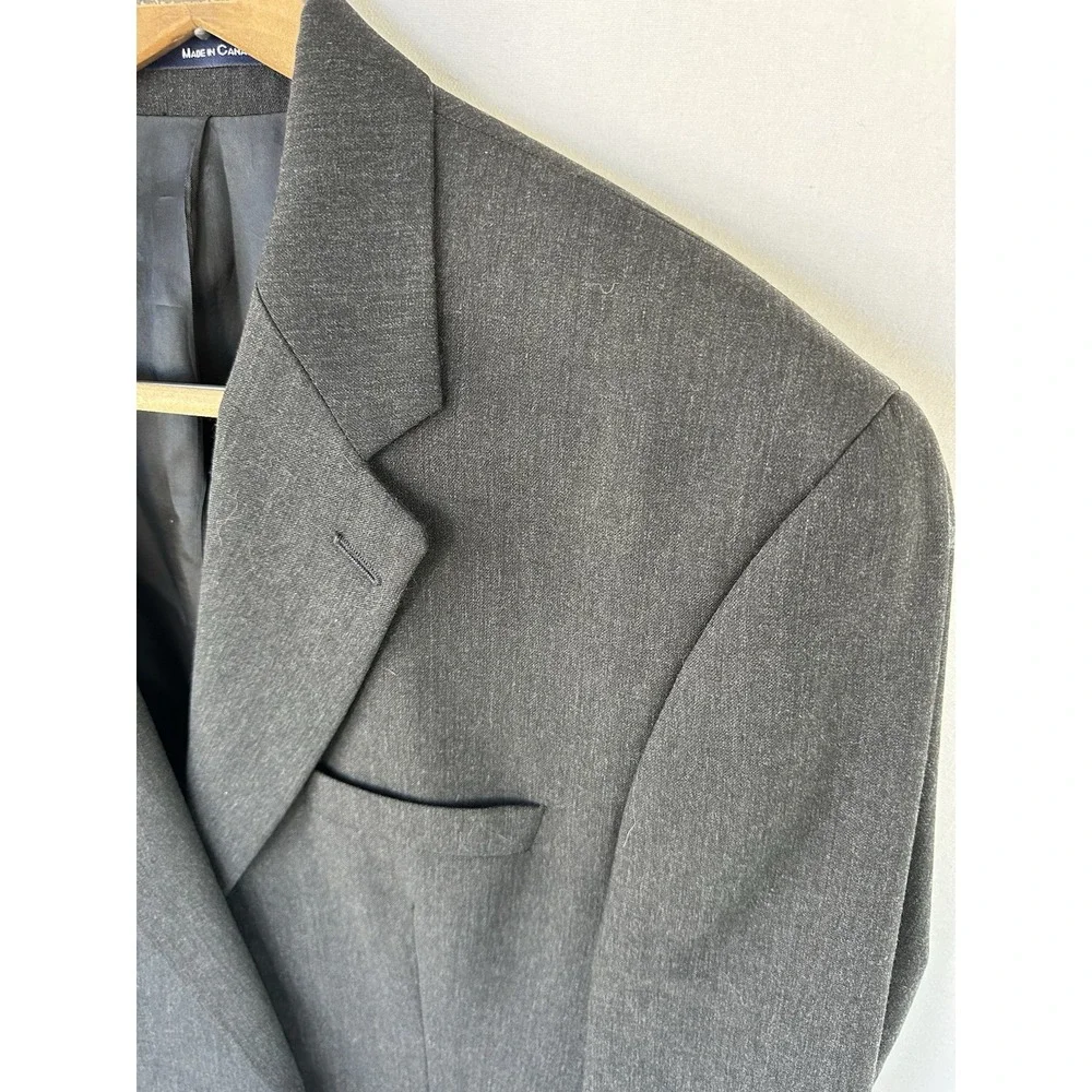 Chaps Ralph Lauren Wool‎ Blazer Wedding Men's 46 Long Gray